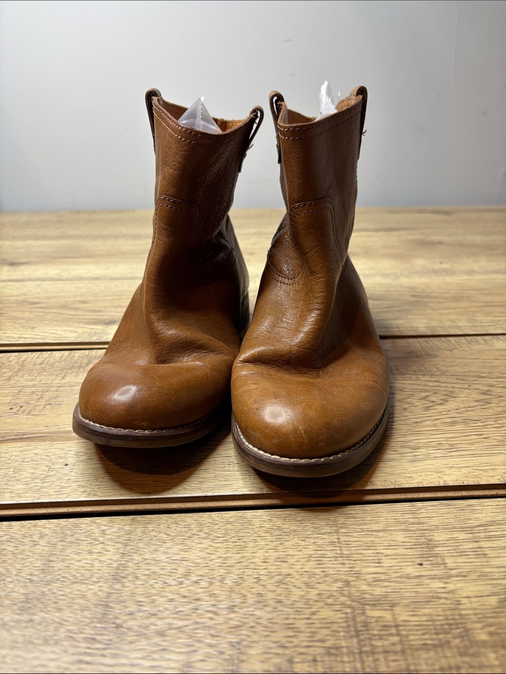 Women’s Madewell Brown Leather Pull-On Boots Size 10